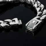 Cuban Men Handcuff Bracelet Stainless Steel Homme Chain