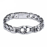 Cuban Men Handcuff Bracelet Stainless Steel Homme Chain