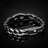 Cuban Men Handcuff Bracelet Stainless Steel Homme Chain