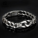 Cuban Men Handcuff Bracelet Stainless Steel Homme Chain