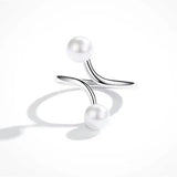 925 Silver Adjustable Finger Ring Settings for Beads