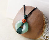 Dongling Jade Pendant Bone Chain Short Necklace