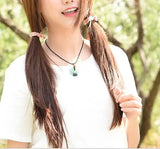 Dongling Jade Pendant Bone Chain Short Necklace