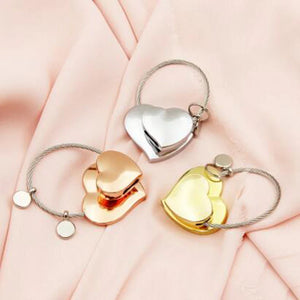 Double Heart Keychain Trinket Gift for Girl