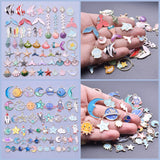 Enamel Marine Life Planet Star Charms Rocket Astronaut Drop Oil Pendant