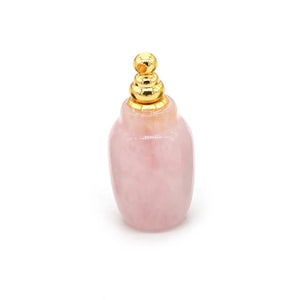 Rose Quartz Diffuser Vial Pendant for DIY Jewelry