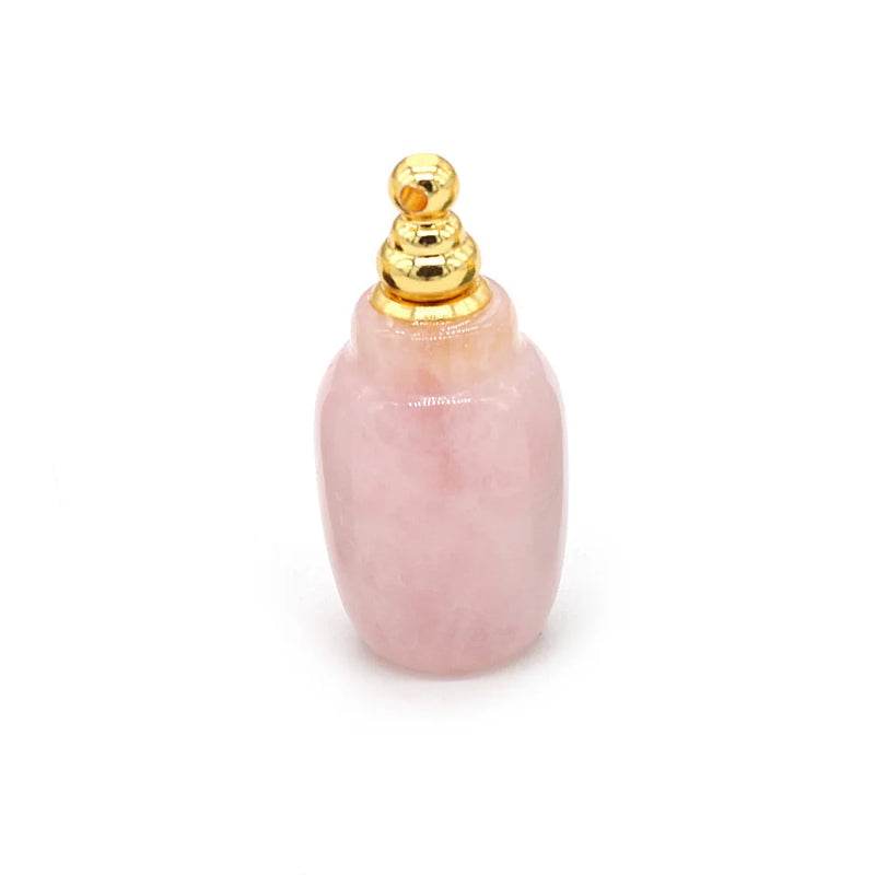 Rose Quartz Diffuser Vial Pendant for DIY Jewelry