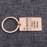 Personalized GRANDMA Belongs to Engraved Name Keychain