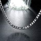 925 Silver Necklace 20" Classic 6MM Chain for Women
