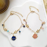 Charm Dream Planet Pendant Bracelets Star Bangle Jewelry