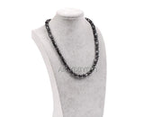 Magnetic Hematite Round Beads Necklace for Men Women