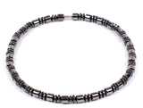 Magnetic Hematite Round Beads Necklace for Men Women