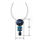 Enamel Sexy Pendant Charm Necklace with Rope Chain for Women