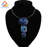 Enamel Sexy Pendant Charm Necklace with Rope Chain for Women