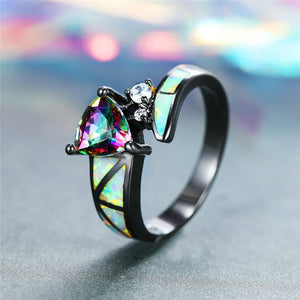 Colorful Triangle Ring Vintage Wedding Rings For Women