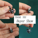 925 Silver Witch Skull Charm Bracelet Bead Halloween Jewelry