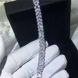 CZ Flower Bracelet 5A Zirconia Filled Bridal Gift
