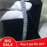 CZ Flower Bracelet 5A Zirconia Filled Bridal Gift