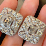 925 Sterling Silver Flower Diamond Stud Earrings for Women