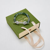 Crystal Women's Bracelet 8mm Chakra Green Beads Zirconia Jewelry