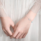 Sterling Silver Star Moon Bracelet Gift for Girlfriend