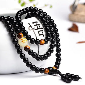 Glowing Dark Moon Dragon Bracelet 108 Beads Buddha Strand Bracelets Bangles