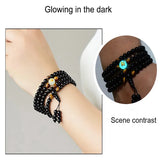 Glowing Dark Moon Dragon Bracelet 108 Beads Buddha Strand Bracelets Bangles