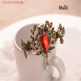 Metal Owl Crystal Stone Claw Clip Vintage Hair Accessory
