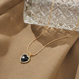 Crystal Heart Necklace for Women Girls