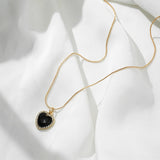 Crystal Heart Necklace for Women Girls