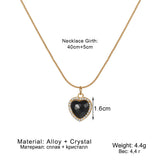 Crystal Heart Necklace for Women Girls