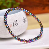 Hematite Beads Bracelet for Women 8-12mm Natural Stone Energy Jewelry