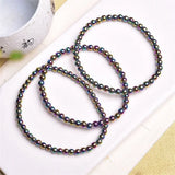 Hematite Beads Bracelet for Women 8-12mm Natural Stone Energy Jewelry