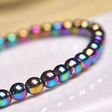 Hematite Beads Bracelet for Women 8-12mm Natural Stone Energy Jewelry