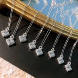 Lab Diamond cz Pendant 925 Sterling Silver Necklace