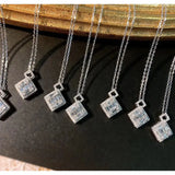 Lab Diamond cz Pendant 925 Sterling Silver Necklace