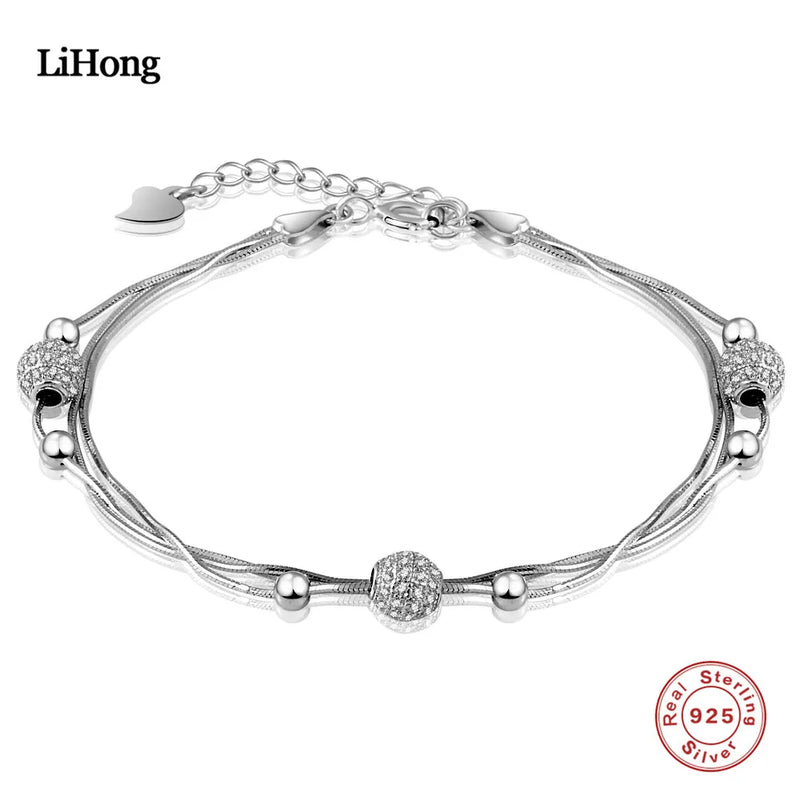 925 Silver Bracelet Beads Lucky Woman Bracelet