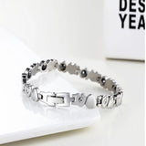 Love Charm Bracelet Inlaid Stone Link Chain for Women