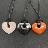 Natural Stone Love Pendant Shape Necklace Beads 30x35mm