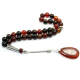 Agate Stone Charm Bracelet Tesbih Islamic Prayer Beads Rosary Tasbeeh