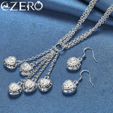 925 Silver Heart Ball Jewelry Set for Women
