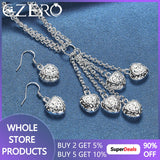 925 Silver Heart Ball Jewelry Set for Women