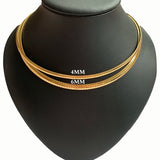 Stainless Steel Necklace Women Choker Silver Collar Snake Chain