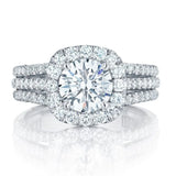 Lab Diamond Finger Ring 925 Sterling Silver Wedding Ring