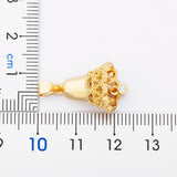 Lucky Christmas Bell Tree Pendant Copper Zircon Necklace