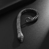 Men's Dragon Snake Scale Bracelet, Unique Bone Chain Jewelry