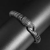 Men's Dragon Snake Scale Bracelet, Unique Bone Chain Jewelry