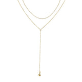 S925 Silver Multilayer Bead Long Chain Necklace