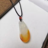 Chinese Jade Beans Pendants Necklaces Long Necklaces For Men Women