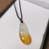 Chinese Jade Beans Pendants Necklaces Long Necklaces For Men Women